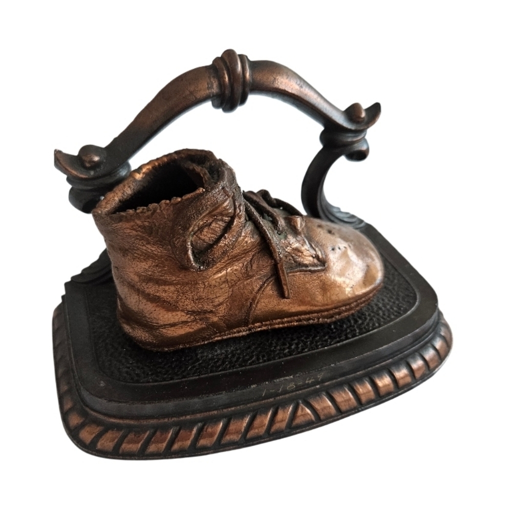 Vintage Bronze Baby Shoe Keepsake
